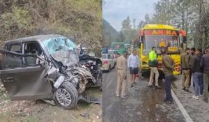 Himachal: Accident near Pandoh Dam; Two dead, two injured in Bus-Car Collision