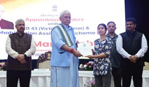 J&K L-G hands over appointment letters to families of terror victims in Jammu