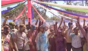 Police Personnel Celebrate Holi with Enthusiasm in MP, Rajasthan, UP