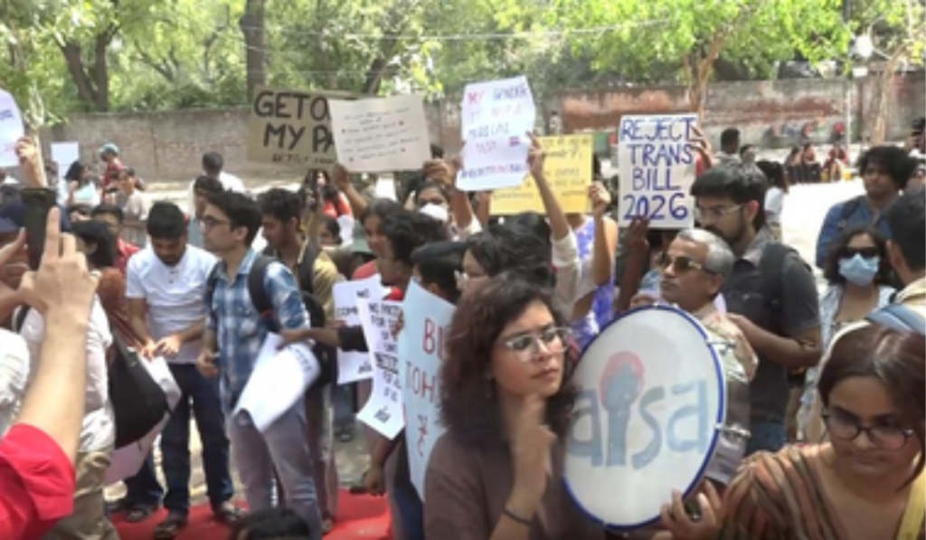 Transgender Community Protests Bill at Jantar Mantar