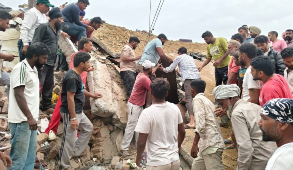 Three Laborers Killed as House Collapses During Renovation in Barnala