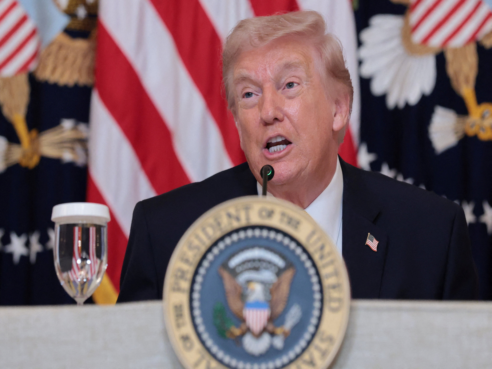 “Not happy with UK, France on Strait of Hormuz coalition,” Trump says