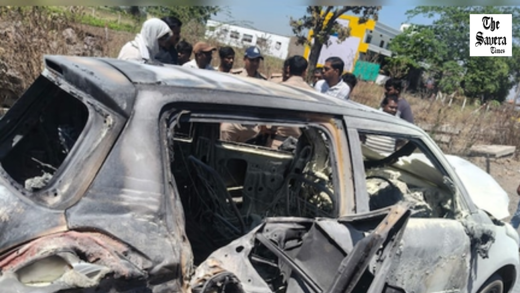 Indore car fire boy burnt alive