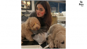 Ananya Panday Celebrates Holi with Her Adorable Fur Babies