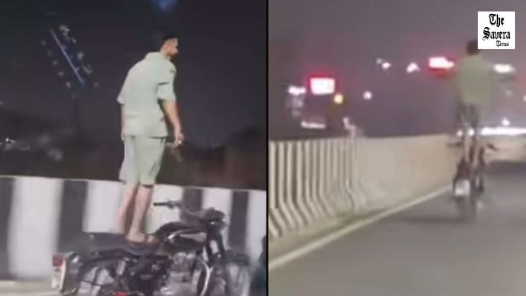 Ludhiana Youth Performs Dangerous Motorcycle Stunt