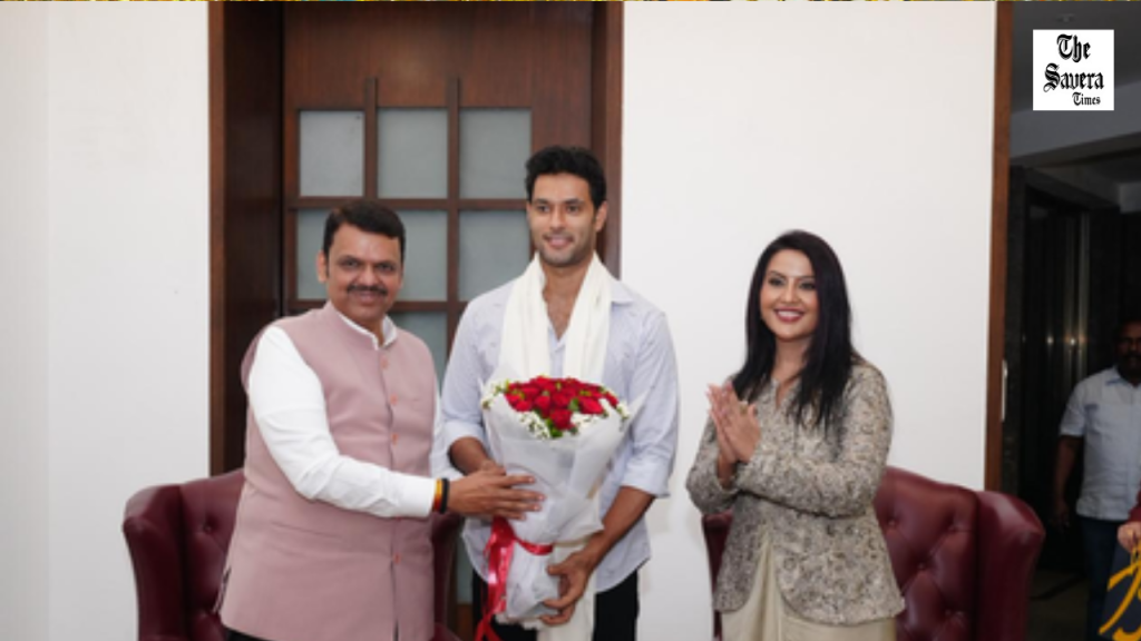 Fadnavis honours Suryakumar Yadav, Shivam Dube