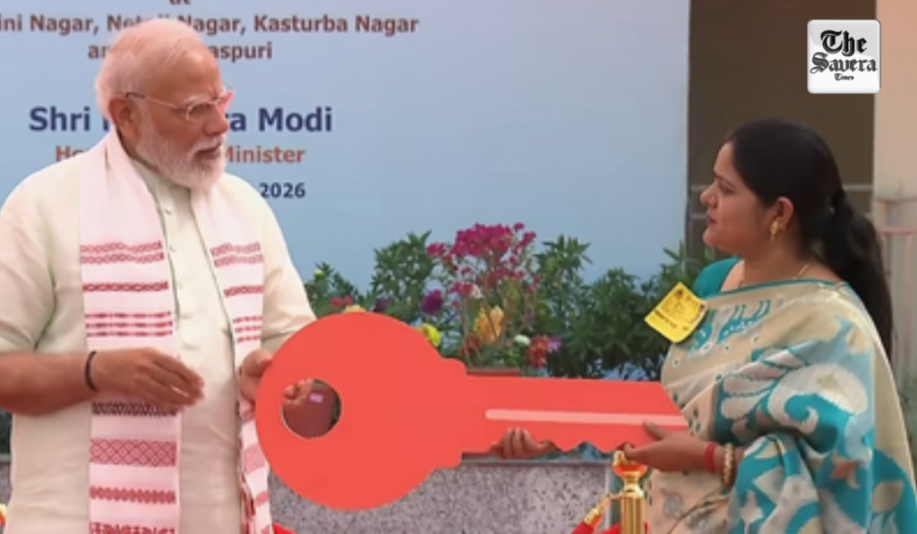PM Modi hands over GPRA Type-5 quarter keys to women allottees in Delhi's Sarojini Nagar