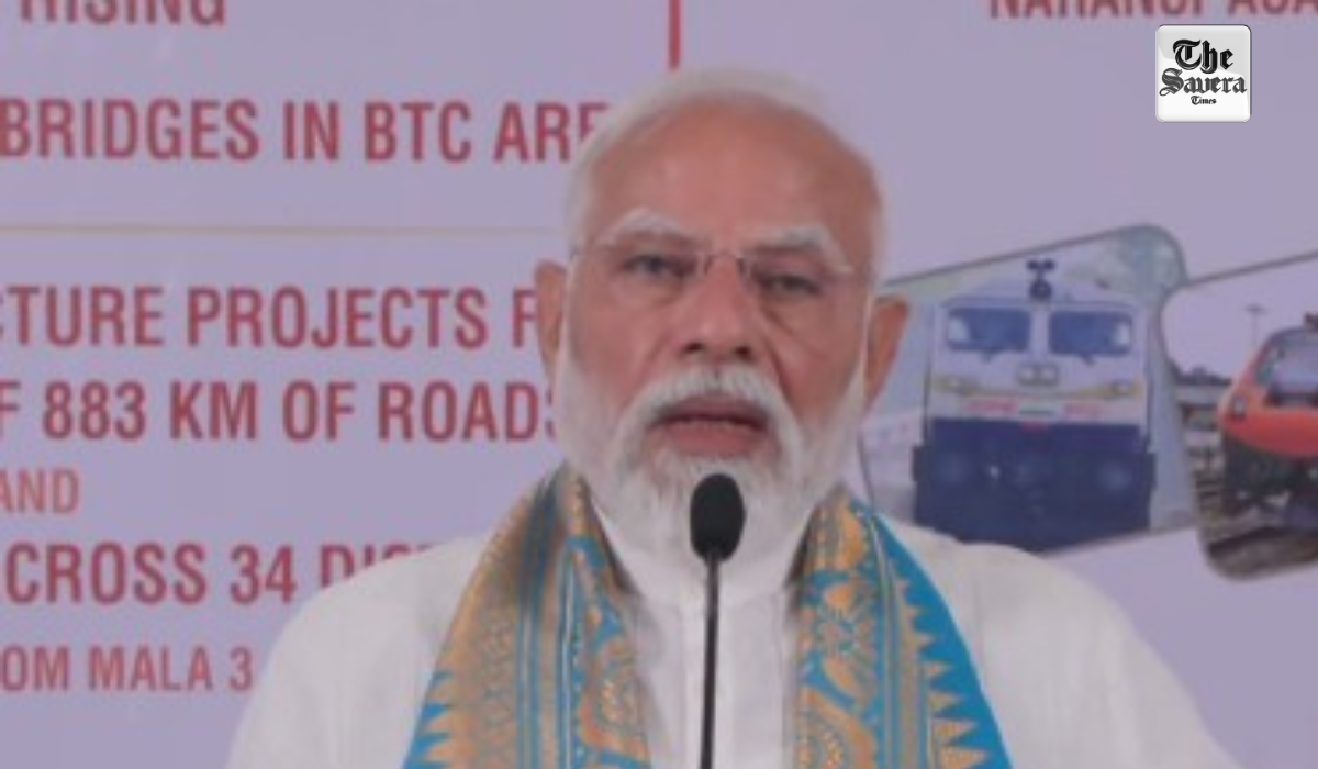 PM Modi Addresses Kokrajhar Rally Virtually from Guwahati Due to Bad Weather