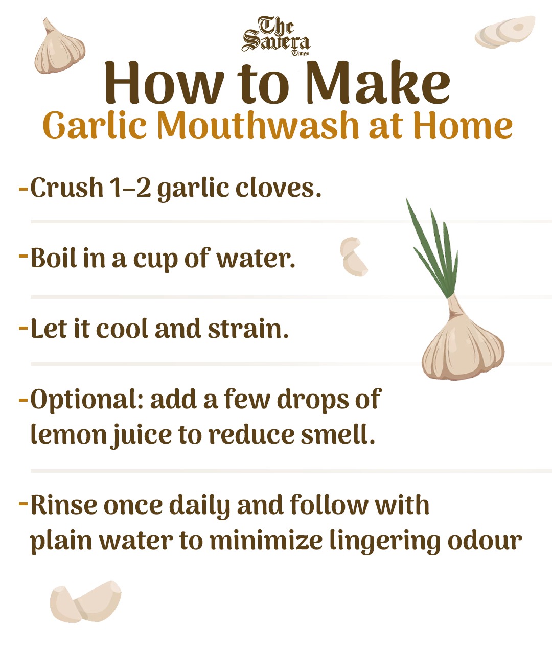 How to Make Garlic Mouthwash at Home