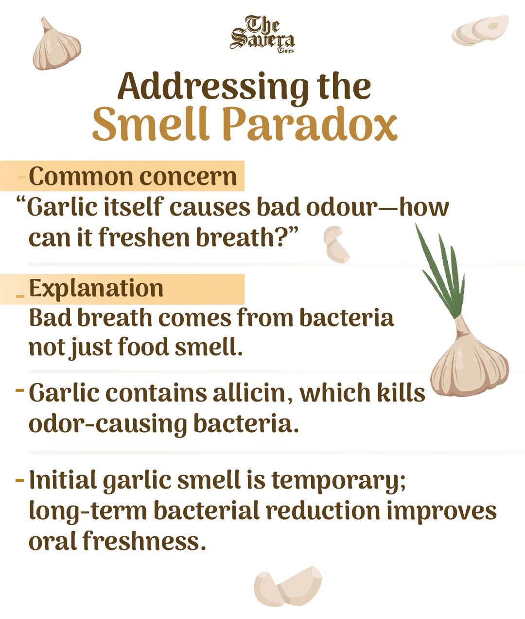 Addressing the Smell Paradox of Garlic Mouthwash