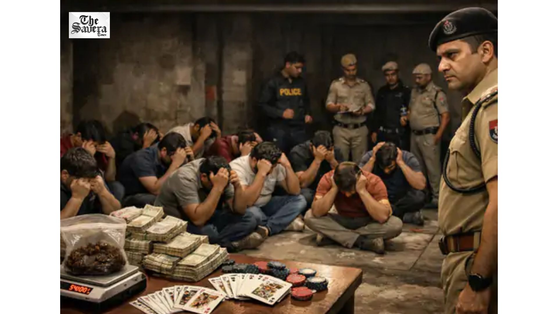 Hisar Police Bust Gambling Den, 13 Arrested, Opium Seized