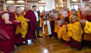 Dalai Lama Blesses Newly Ordained Monks at Dharamshala Ceremony