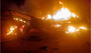 Chemical-laden tanker catches fire on Rajasthan’s Nagaur Highway; driver jumps to safety