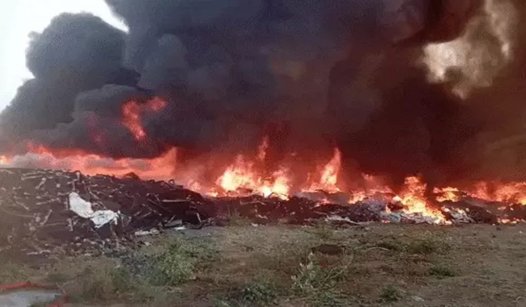 Massive Fire Breaks Out in Gurugram Scrap Yard