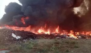 Massive Fire Engulfs Scrap Yard in Kankrola of Gurugram