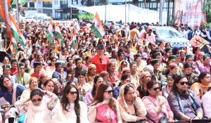 BJP Mahila Morcha leads Jan Aakrosh Padyatra; sees major turnout in Shimla