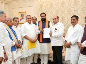 BJP leader Samrat Choudhary meets Bihar Governor, stakes claim to form state government