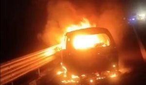 Car catches fire on Delhi-Mumbai Expressway in Alwar; Family of five burnt alive