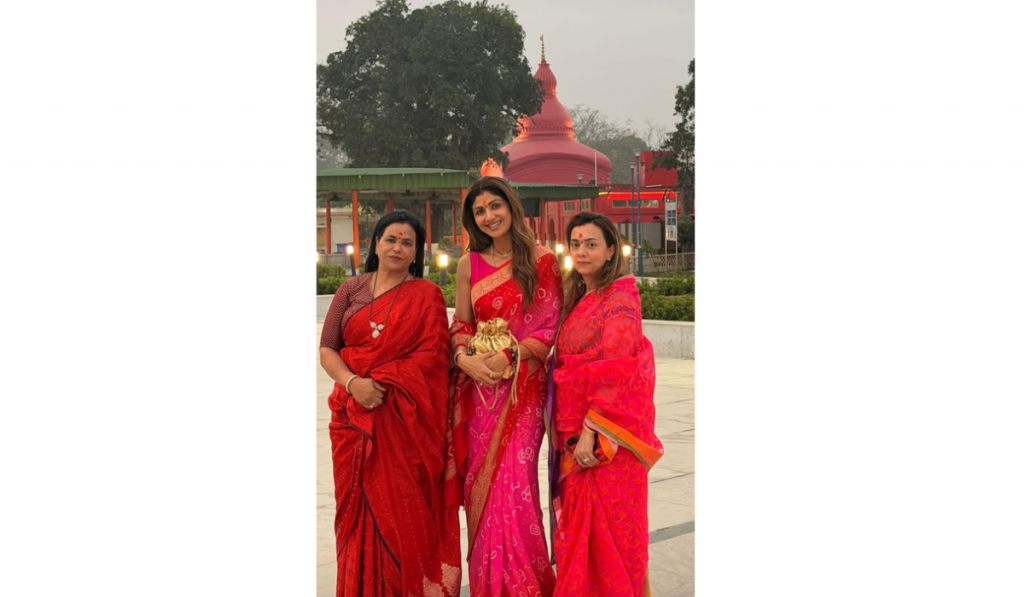 Shilpa Shetty seeks blessings at Tripurasundari Shaktipeeth