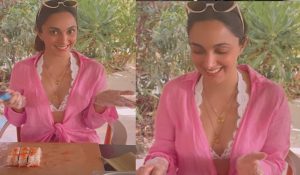 Sidharth Malhotra giggles as Kiara Advani sings ‘Baby Shark’ while waiting for food at Maldives