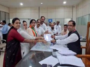 NCP chief Sunetra Pawar files nomination for Baramati bypoll, appeals Congress for “unopposed election”
