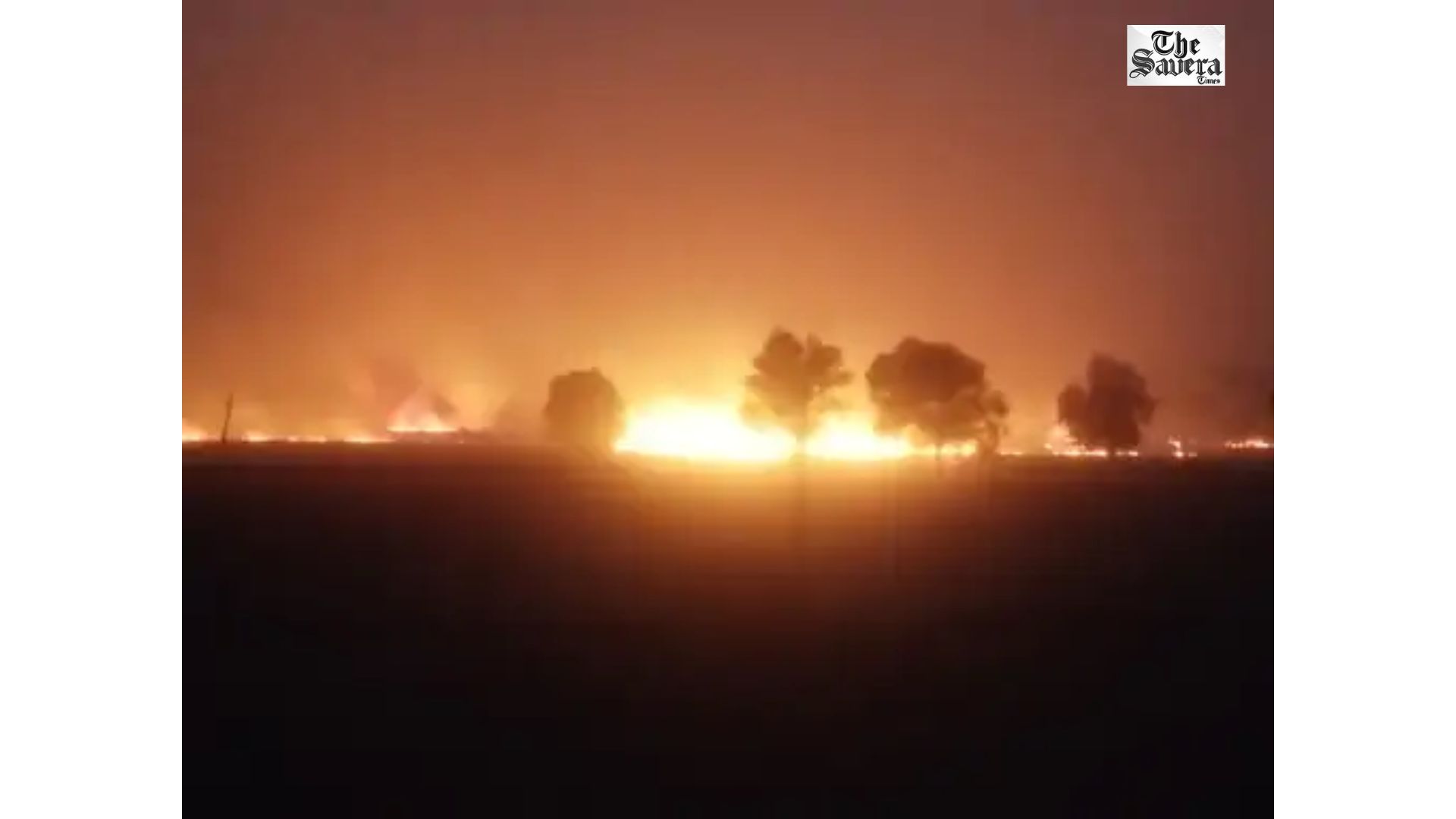 Massive Field Fire in Dheeranwas Burns Wheat Stubble, Farmers Allege Delayed Response