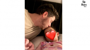 Nick Jonas Shares Sweet Moment with Malti while putting her to sleep