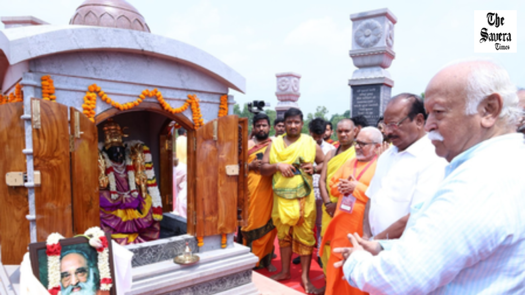 RSS Chief Tripura Temple Event