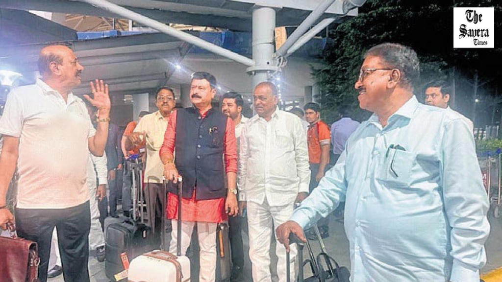 Karnataka Congress MLAs Leave for Delhi Meeting