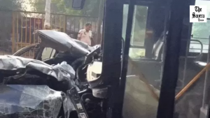 Man killed in Gurugram bus-car collision near border