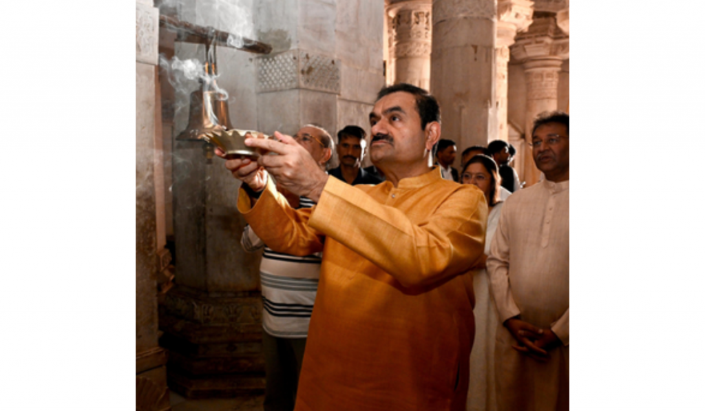 Gautam Adani Visits Taranga Hills Temple on Akshaya Tritiya
