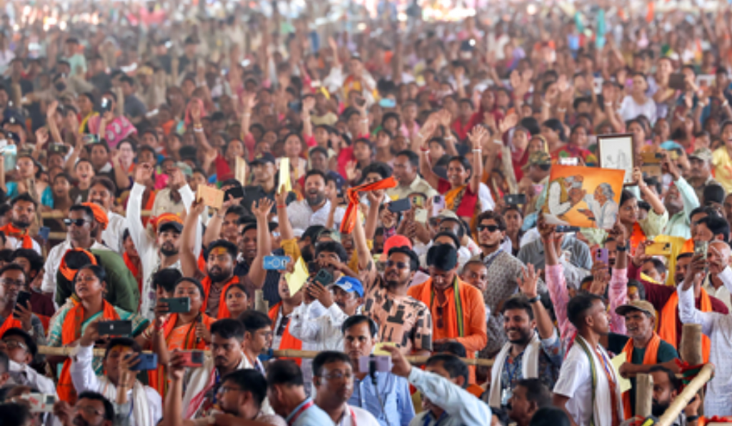 PM Modi praises large turnout at rally in Bengal's Purulia amid scorching heat