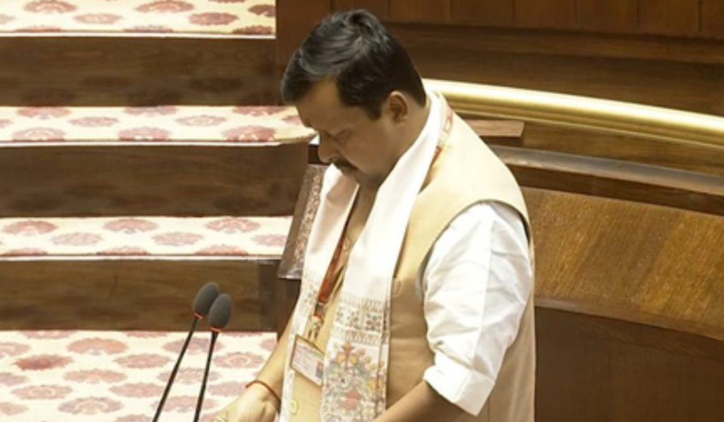 BJP President Nitin Nabin sworn in as Rajya Sabha member