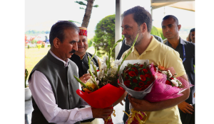 Rahul Gandhi Arrives in Dharamshala for Congress Training Camp, CM Sukhu Greets