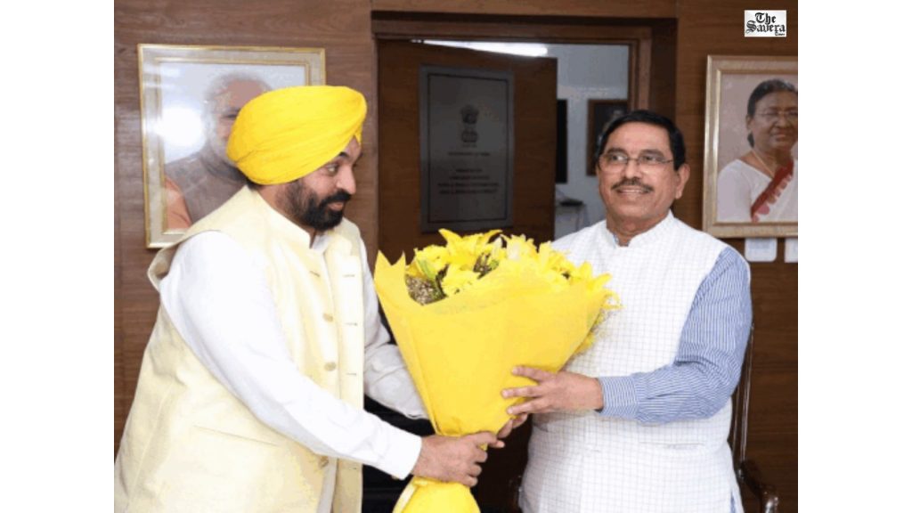 CM Mann Meets Prahlad Joshi Seeks Relief on Crop Loss, RDF