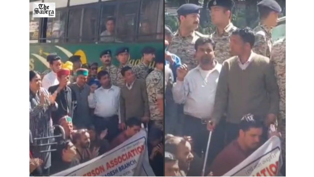 Visually Impaired Protesters Clash with Police in Shimla