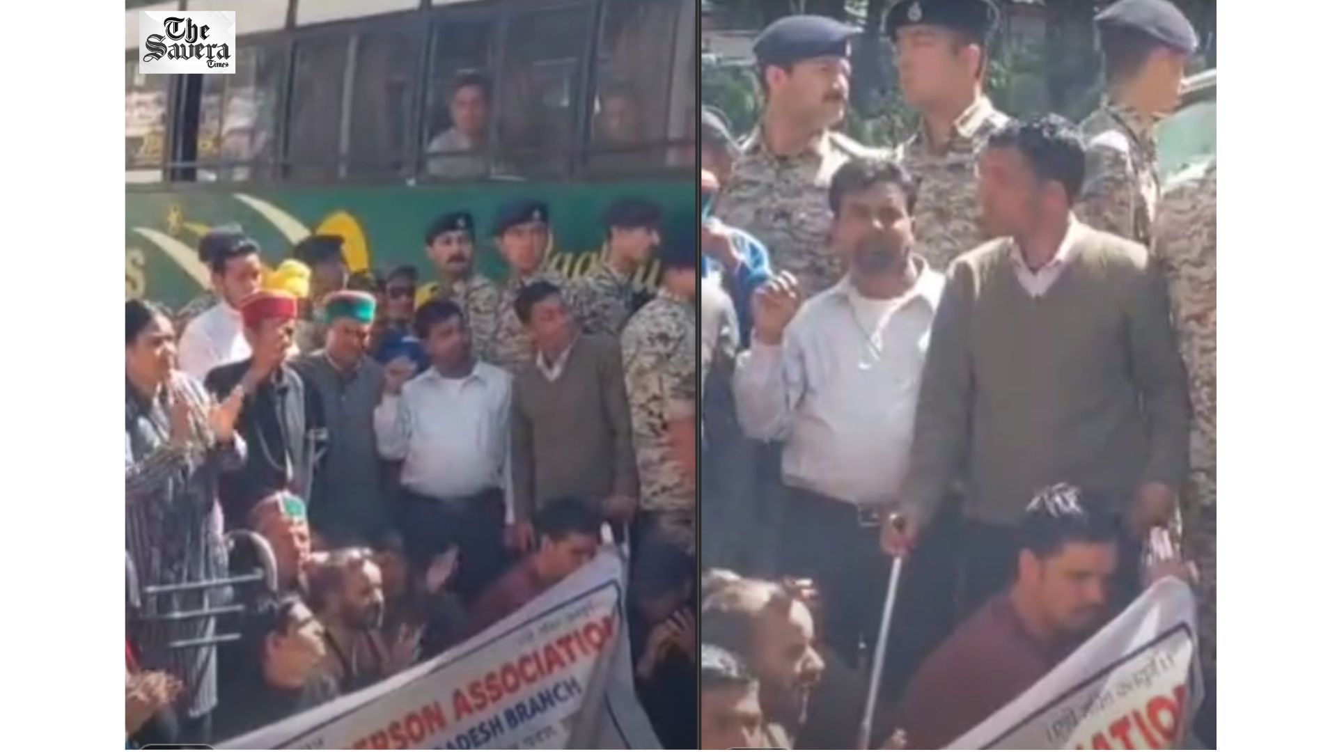 Visually Impaired Protesters Clash with Police