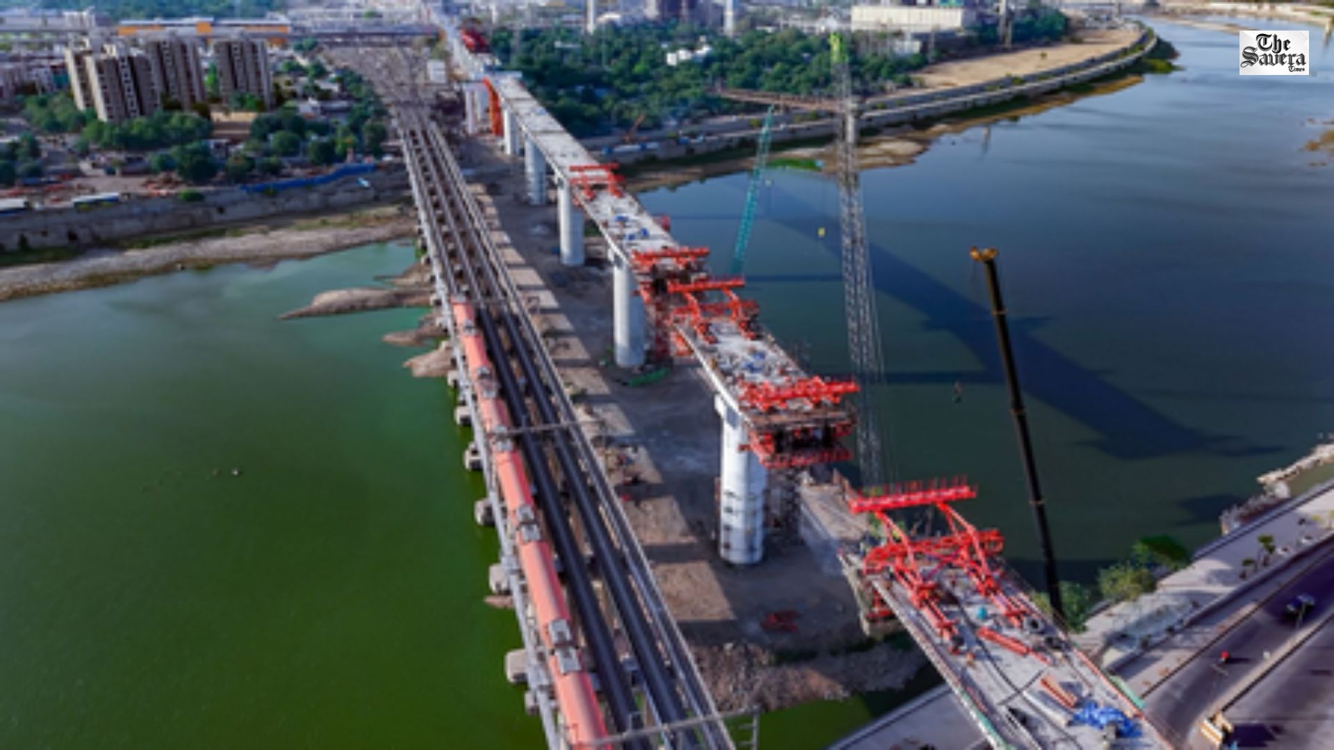 Sabarmati River Bridge for Bullet Train Corridor Sees Steady Progress in Gujarat