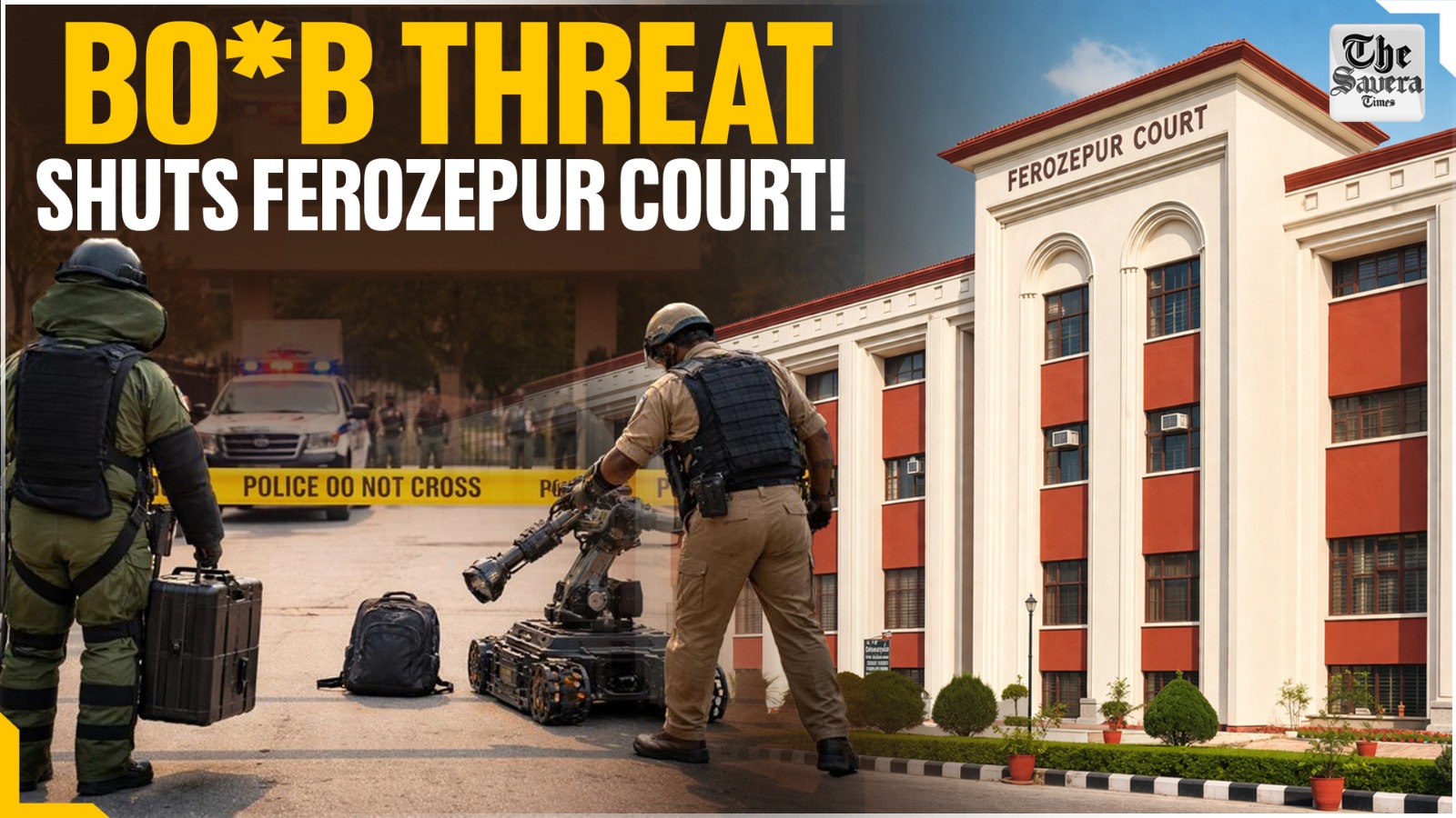 Panic at Ferozepur Court: Bomb Threat Prompts Evacuation and Search Operation