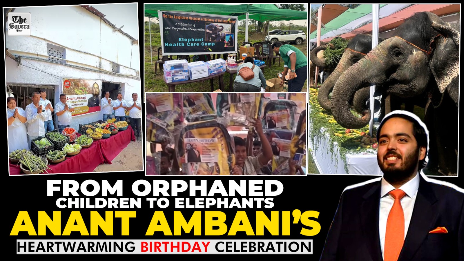 From Orphaned Children to Elephants: Anant Ambani’s Heartwarming Birthday Celebration