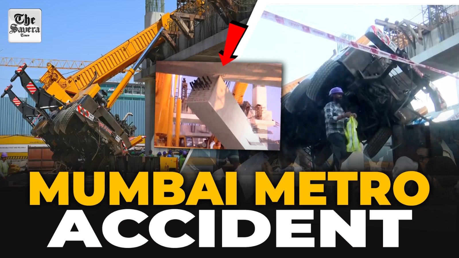 Mumbai: 400-Tonne Crane Topples, Beam Collapses at BKC Metro Line Construction Site