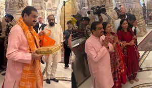 Gautam Adani visits Shri Ram Janmabhoomi Mandir in Ayodhya, says “will extend all cooperation to preserve Gurukul culture in era of AI”