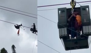 Technical Glitch halts Gulmarg Gondola; Approx 300 Tourists stranded Mid-Air; Rescue Op Underway