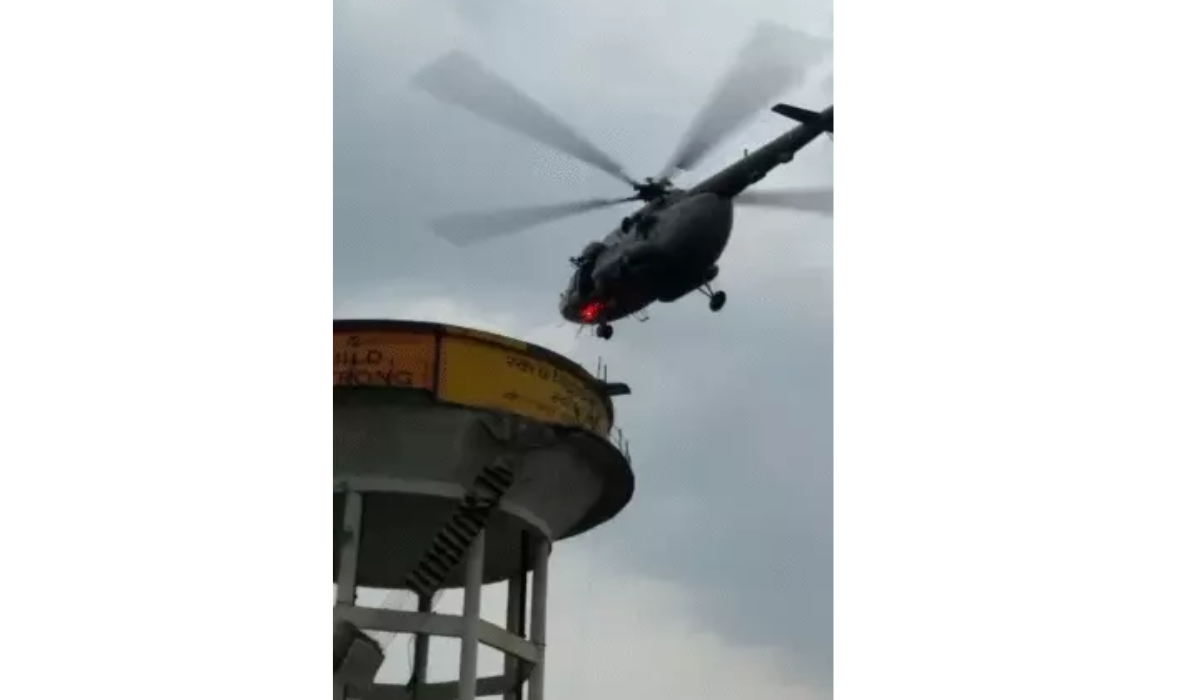 Air Force rescues children trapped on tank in UP, one dead