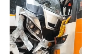 Major accident averted after two buses and car collide on Rishikesh-Dehradun Highway