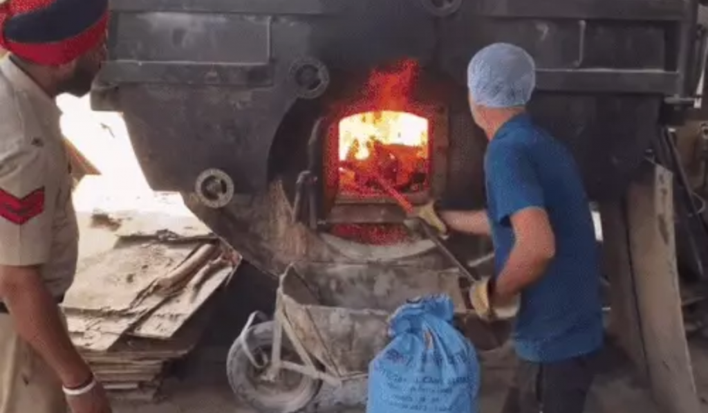 Major attack on drug abuse in Jalandhar: 34 kg of heroin and lakhs of narcotic pills destroyed by burning