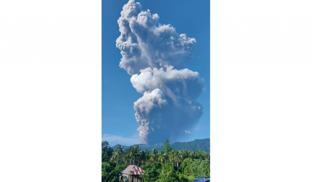 Indonesia’s Dukono Volcano Erupts, Sends Ash 5,000 Metres Into Sky