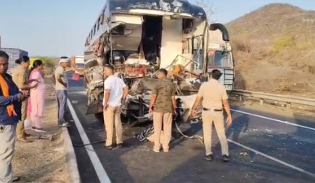 Six killed as bus crashes into multiple vehicles on Maharashtra’s Dhule highway