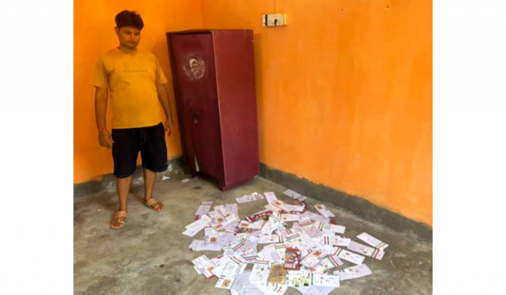 Multiple Aadhaar cards recovered from locked Trinamool office in Kolkata, political row erupts