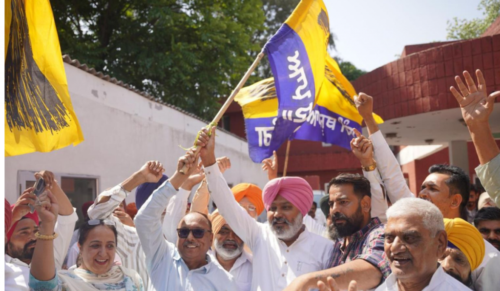 Punjab: AAP win in 102 civic bodies